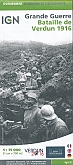 Slagveldkaart Bataille de Verdun 1916 Grande Guerre | Institut Geographique National (IGN) Frankrijk