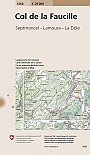 Topografische Wandelkaart Zwitserland 1260 Col de la Faucille Septmoncel Lamoura La Dole - Landeskarte der Schweiz