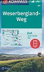 Wandelkaart 819 Weserberglandweg Kompass