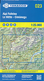 Wandelkaart 023 Alpi Feltrine Le Vette Tabacco