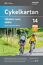 Fietskaart Zweden 14 Vättermeer Zuid Cykelkartan