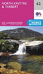Topografische Wandelkaart 62 North Kintyre / Tarbert - Landranger Map
