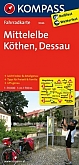 Fietskaart 3044 Mittelelbe, Köthen, Dessau | Kompass x