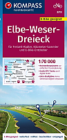 Fietskaart 3313 Elbe-Weser-Dreieck, Bremerhaven, Stade | Kompass