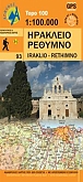 Wandelkaart 93 Iraklio - Rethimno - Kreta Anavasi