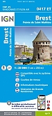 Topografische Wandelkaart van Frankrijk 0417ET - Brest / Pointe St-Mathieu