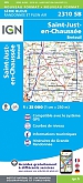 Topografische Wandelkaart van Frankrijk 2310SB - St-Juste-en-Chaussee Breteuil