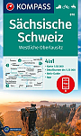 Wandelkaart 810 Sächsische Schweiz, Westliche Oberlausitz Kompass