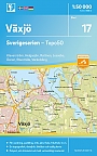 Topografische Wandelkaart Zweden 17 Växjö Sverigeserien Topo 50