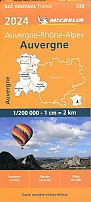 Wegenkaart - Landkaart 522 Auvergne Rhone-Alps 2024 - Michelin Region France