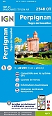Topografische Wandelkaart van Frankrijk 2548OT - Perpignan / Plages du Roussillon