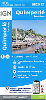 Topografische Wandelkaart van Frankrijk 0620ET - Quimperle, Bannalec, Carnoet, Moelan-sur-Mer, Riec-sur-Belon, Tregunc, Pont-Ave