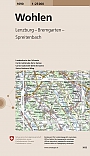 Topografische Wandelkaart Zwitserland 1090 Wohlen Lenzburg Bremgarten Spreitenbach - Landeskarte der Schweiz