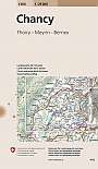 Topografische Wandelkaart Zwitserland 1300 Chancy Thoiry Meyrin Bernex - Landeskarte der Schweiz