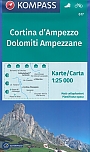 Wandelkaart 617 Cortina d' Ampezzo, Dolomiti Ampezzane Kompass