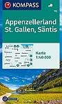 Wandelkaart 112 Appenzellerland, St. Gallen, Santis | Kompass