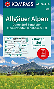 Wandelkaart 003 Allgäuer Alpen, Oberstdorf, Sonthofen, Kleinwalsertal, Tannheimer Tal Kompass