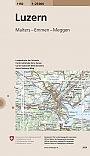 Topografische Wandelkaart Zwitserland 1150 Luzern Malters Emmen Meggen - Landeskarte der Schweiz