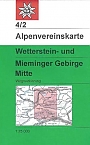 Wandelkaart 4/2 Wetterstein und Mieminger Gebirge, Mitte | Alpenvereinskarte