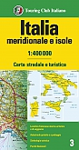Wegenkaart - Landkaart Zuid-Italië Italia meridionale e isole - Touring Club Italiano (TCI)