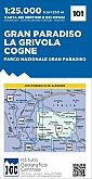 Wandelkaart 101 Gran Paradiso Cogne La Grivolna  | IGC Carta dei sentieri e dei rifugi