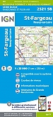 Topografische Wandelkaart van Frankrijk 2521SB - St-Fargeau / Neuvy-sur-Loire