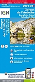 Wandelkaart 2939OTR Gorges de l'Ardeche / Bourg-St-Andeol Vallon-Pont-d'Arc Geplastificeerd | IGN