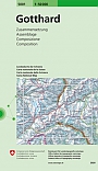 Topografische Wandelkaart Zwitserland 5001 Gotthard (Samengestelde kaart) - Landeskarte der Schweiz
