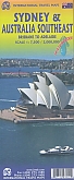 Wegenkaart Sydney & Australie Zudoost Brisbane to Adelaide - ITMB Map
