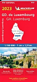 Wegenkaart - Landkaart 717 Luxemburg 2023 - Michelin National