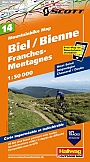 Mountainbikekaart 14 Biel/Bienne Berner Jura Hallwag (met GPS)