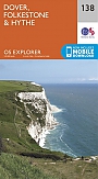 Topografische Wandelkaart 138 Dover / Folkstone / Hythe  - Explorer Map
