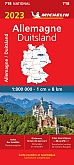 Wegenkaart - Landkaart 718 Duitsland 2023 - Michelin National