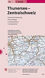 Topografische Wegenkaart Fietskaart Zwitserland 101 Thuner See Zentralschweiz - Landeskarte der Schweiz