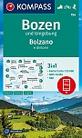 Wandelkaart 154 Bolzano e dintorni; Bozen und Umgebung Kompass