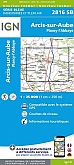 Topografische Wandelkaart van Frankrijk 2816 SB - Arcis-sur-Aube / Plancy-l'Abbaye