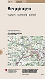 Topografische Wandelkaart Zwitserland 1011 Beggingen Wutach Blumberg Bargen - Landeskarte der Schweiz