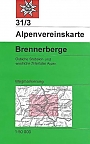 Wandelkaart 31/3 Brennerberge| Alpenvereinskarte