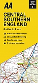 Wegenkaart - Landkaart 2 Central Southern England - AA Road Map Britain