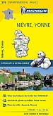 Fietskaart - Wegenkaart - Landkaart 319 Nievre Yonne - Départements de France - Michelin