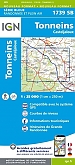 Topografische Wandelkaart van Frankrijk 1739SB - Tonneins Casteljaloux