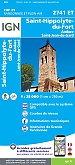 Topografische Wandelkaart van Frankrijk 2741ET - St-Hippolyte-du-Fort Anduze / St-Jean-du-Gard
