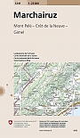 Topografische Wandelkaart Zwitserland 1241 Marchairuz Mont Pele Cret de la Neuve Gimel - Landeskarte der Schweiz