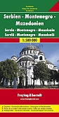 Wegenkaart - Landkaart Servië en Montenegro en Macedonië - Freytag & Berndt