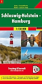Wegenkaart - Fietskaart 1 Schleswig-Holstein Hamburg - Freytag & Berndt