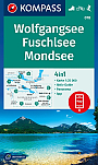 Wandelkaart 018 Wolfgangsee, Fuschlsee, Mondsee Kompass