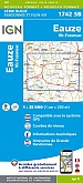 Topografische Wandelkaart van Frankrijk 1742SB - Eauze / Vic-Fezensac
