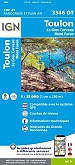 Topografische Wandelkaart van Frankrijk 3346OT - Toulon / Le Gros Cerveau / Mont Faron