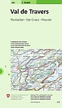 Topografische Wandelkaart Zwitserland 241 Val de Travers Pontarlier - Ste-Croix - Fleurier - Landeskarte der Schweiz