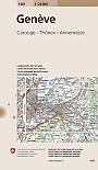 Topografische Wandelkaart Zwitserland 1301 Geneve Carouge Thonex Annemasse - Landeskarte der Schweiz